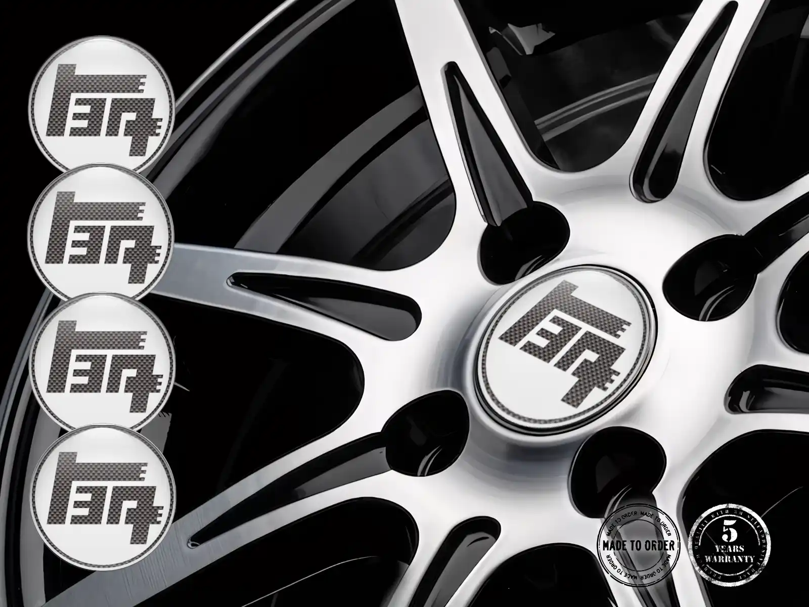 Toyota TRD Pegatinas de Aro para Autos Logos de Cúpula Elegante
